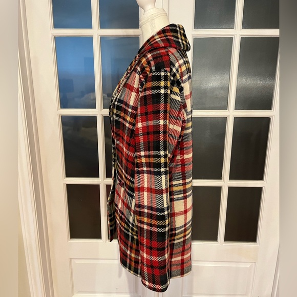 DEREK LAM 10 CROSBY Plaid Cocoon Coat - Picture 9 of 17